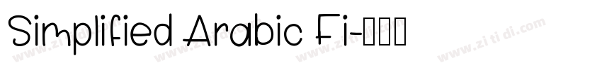 Simplified Arabic Fi字体转换
